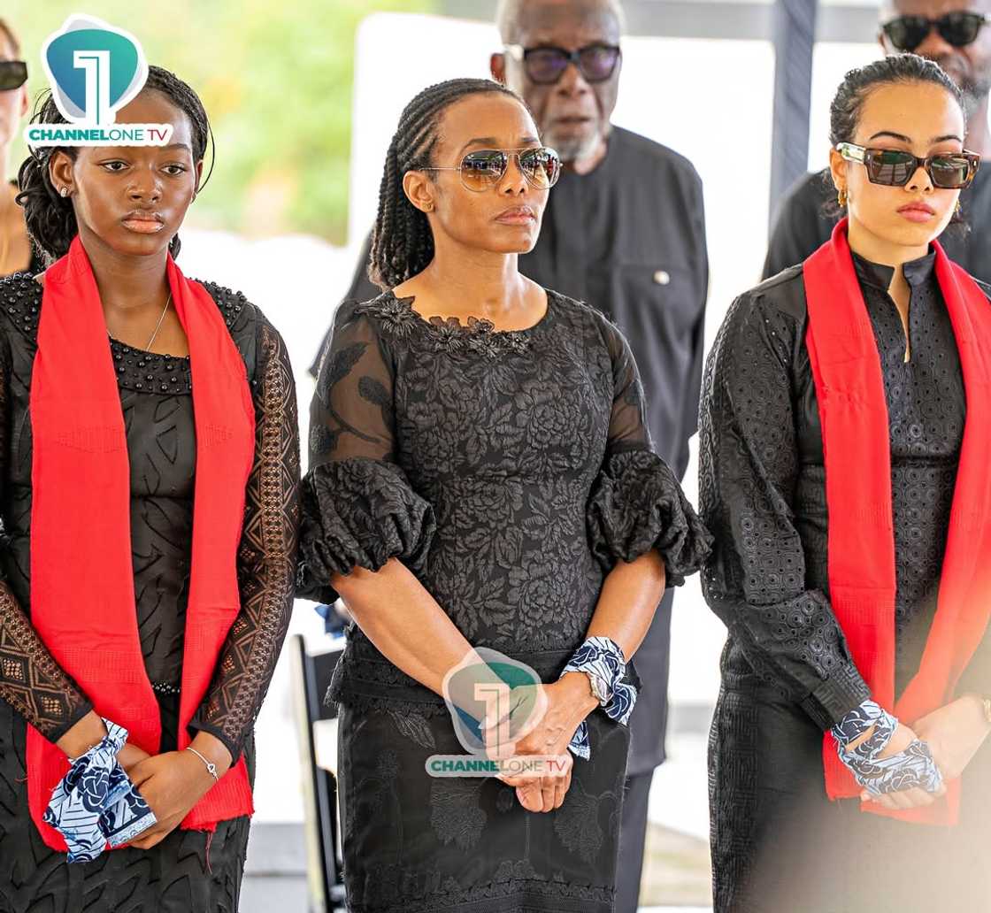 Dr Zanetor Agyeman-Rawlings,Yaa Asantewaa Agyeman-Rawlings, Amina Agyeman-Rawlings, and Kimathi Agyeman-Rawlings, Jerry John Rawlings, and former First Lady, Nana Konadu Agyeman-Rawlings