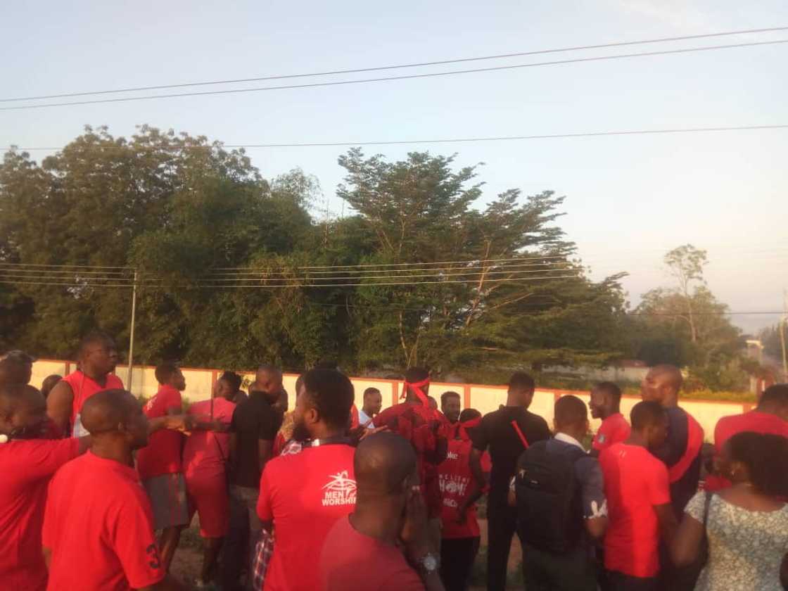 Adenta residents embark on another demonstration over footbridges Adenta residents embark on another demonstration over footbridges