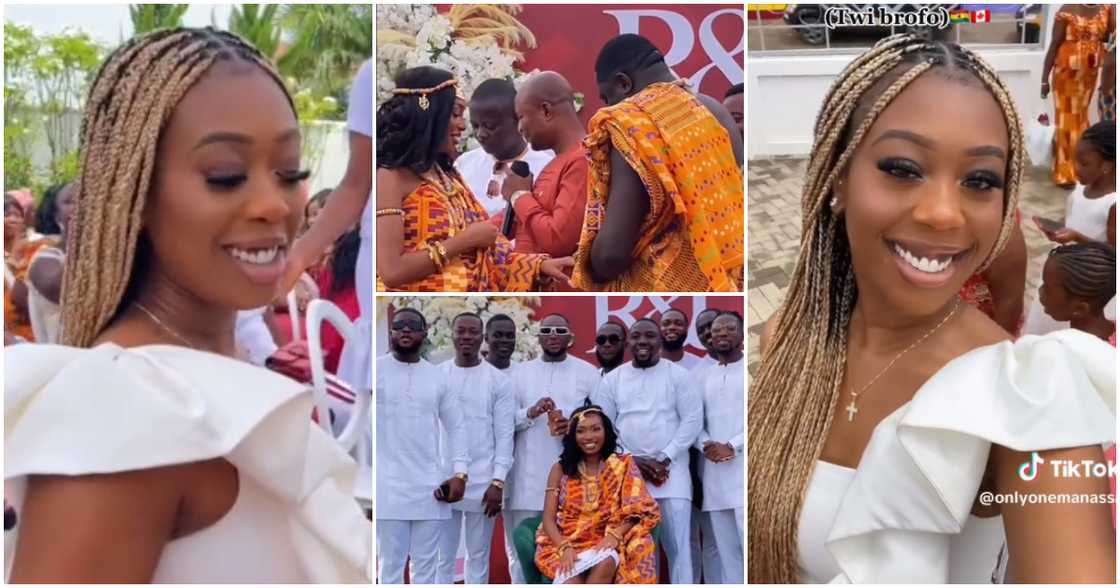 Photos of Manassa, her cousin's bride, and the groomsmen.