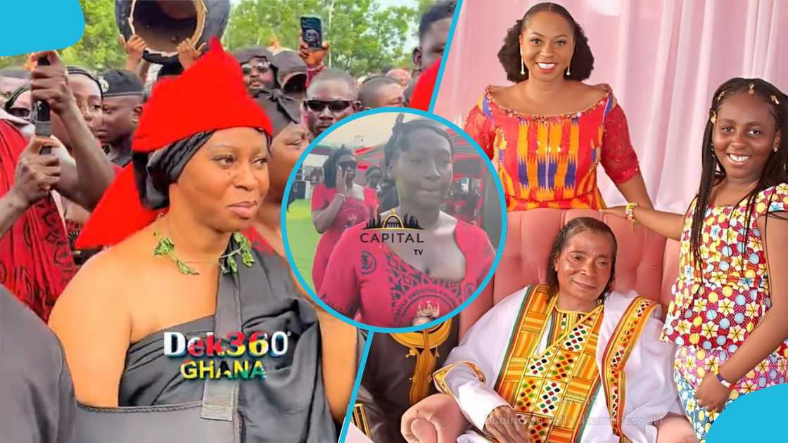 Former Dome Kwabenya MP Adwoa Safo, the late Apostle Kwadwo Safo Kantanka, Adwoa Safo's children, Kantanka's funeral
