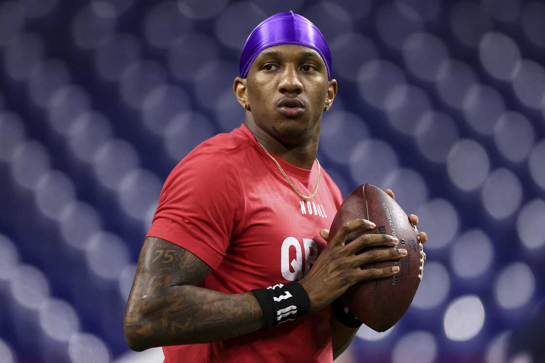 Michael Penix Jr. in Indianapolis, Indiana Michael Penix Jr. in Indianapolis, Indiana