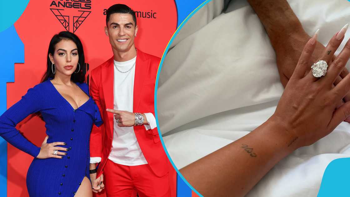 Cristiano Ronaldo, Georgina Rodriguez, Al-Nassr, Gucci store, diamond ring. Cristiano Ronaldo, Georgina Rodriguez, Al-Nassr, Gucci store, diamond ring.