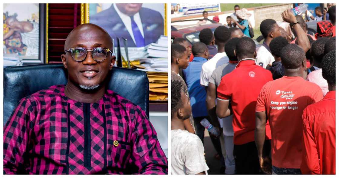 NPP MP for Atwima Nwabiagya South being chased by angry youth NPP MP for Atwima Nwabiagya South being chased by angry youth