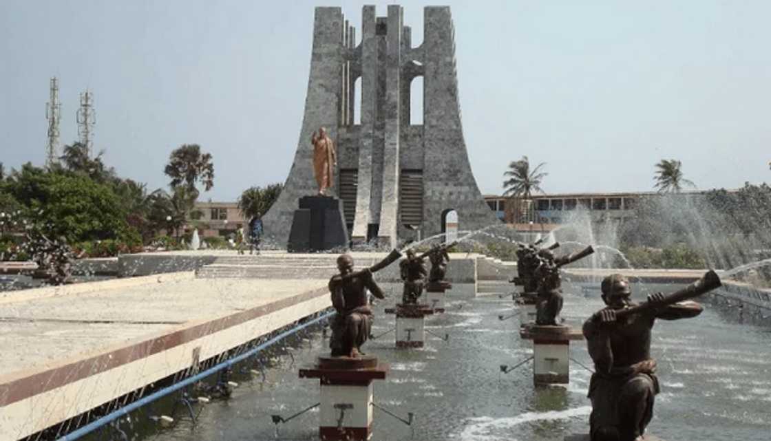 A beautiful scenery of the Kwame Nkrumah Memorial park