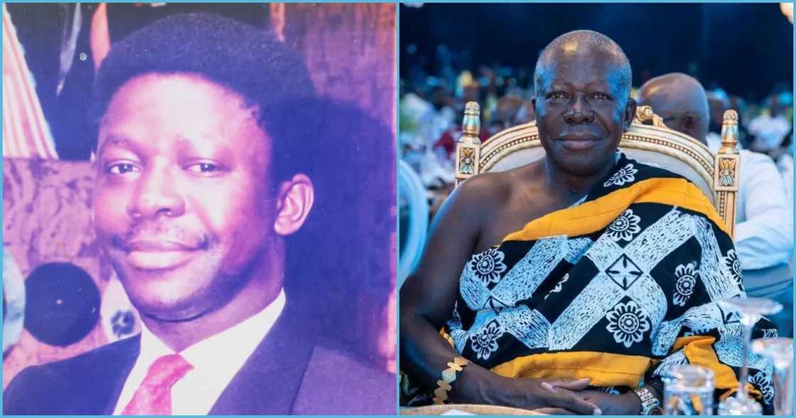 Otumfuo: Old photo of young Asantehene with thick afro causes stir: "Handsome from the oldies"