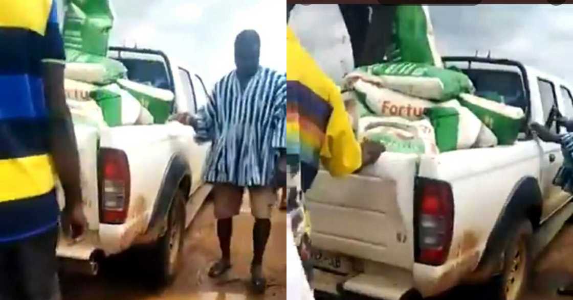 Give us jobs not rice - Damongo angrily chant as they reject 'salah' rice bags from MP Give us jobs not rice - Damongo angrily chant as they reject 'salah' rice bags from MP