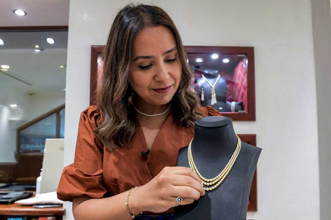 Faten Mattar is one of the first women to work in the family business, one of the oldest pearl shops in Bahrain Faten Mattar is one of the first women to work in the family business, one of the oldest pearl shops in Bahrain