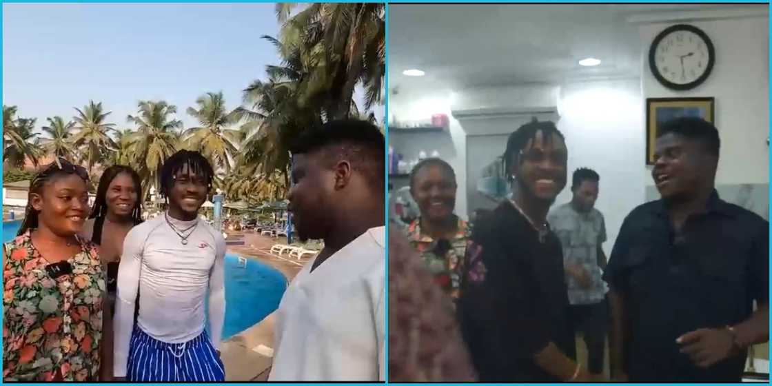 Wode Maya: Ghanaian YouTuber surprises his barber and girlfriend with a vacation in a hotel Wode Maya: Ghanaian YouTuber surprises his barber and girlfriend with a vacation in a hotel