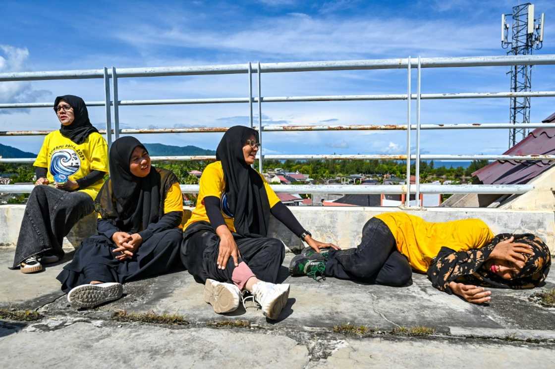 People in Banda Aceh participate in earthquake and tsunami drills ahead of the 20-year anniversary of the 2004 Indian Ocean tsunami disaster.