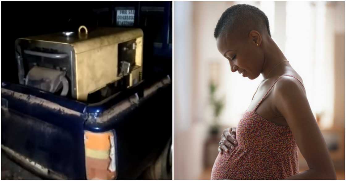 Ghanaian man brings generator to polyclinic as his wife goes to deliver. Ghanaian man brings generator to polyclinic as his wife goes to deliver.