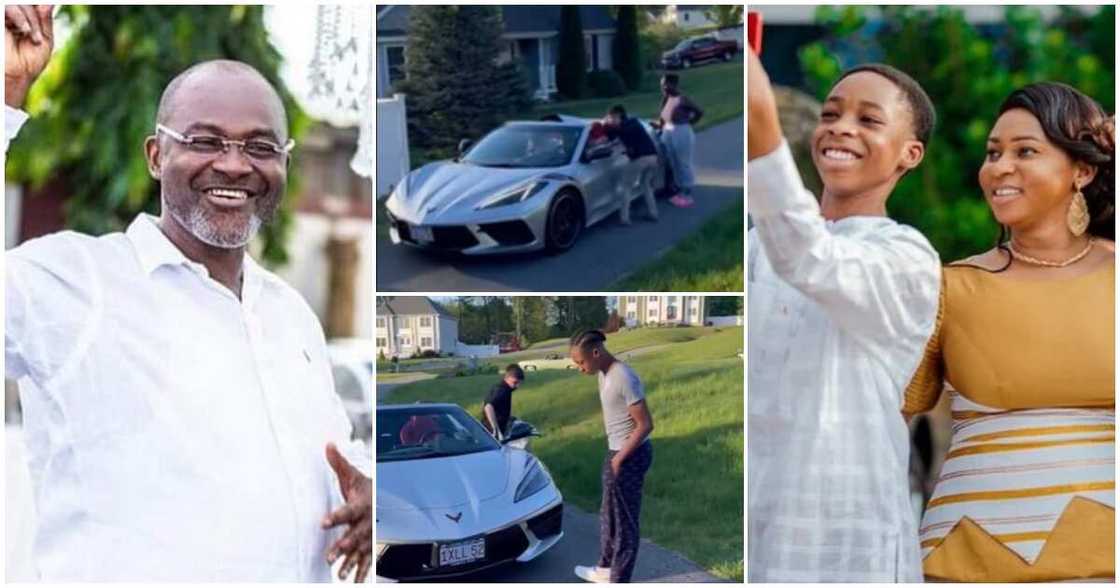 Adwoa Safo and Ken Agyapong's son's car Adwoa Safo and Ken Agyapong's son's car