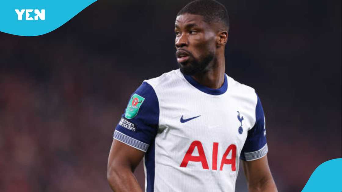 Kevin Danso in action for Tottenham in the Premier League. Kevin Danso in action for Tottenham in the Premier League.