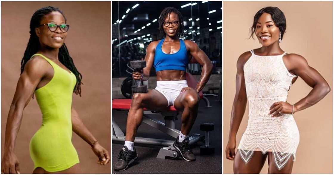 Female Ghanaian bodybuilder Mary Nyarko Female Ghanaian bodybuilder Mary Nyarko