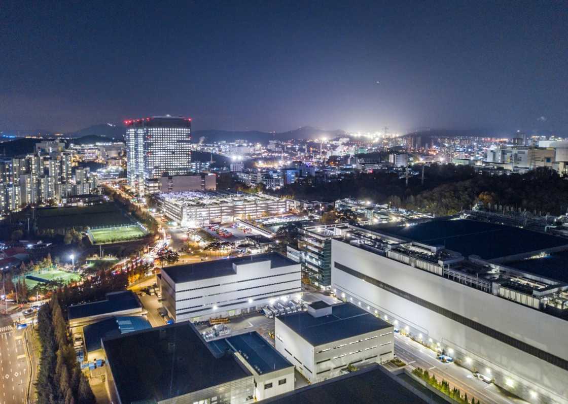 Samsung Electronics semiconductor factory at Hwaseong, south of Seoul. The firm is world's largest memory chip maker, and accounts for a significant chunk of global output of the high-end chips