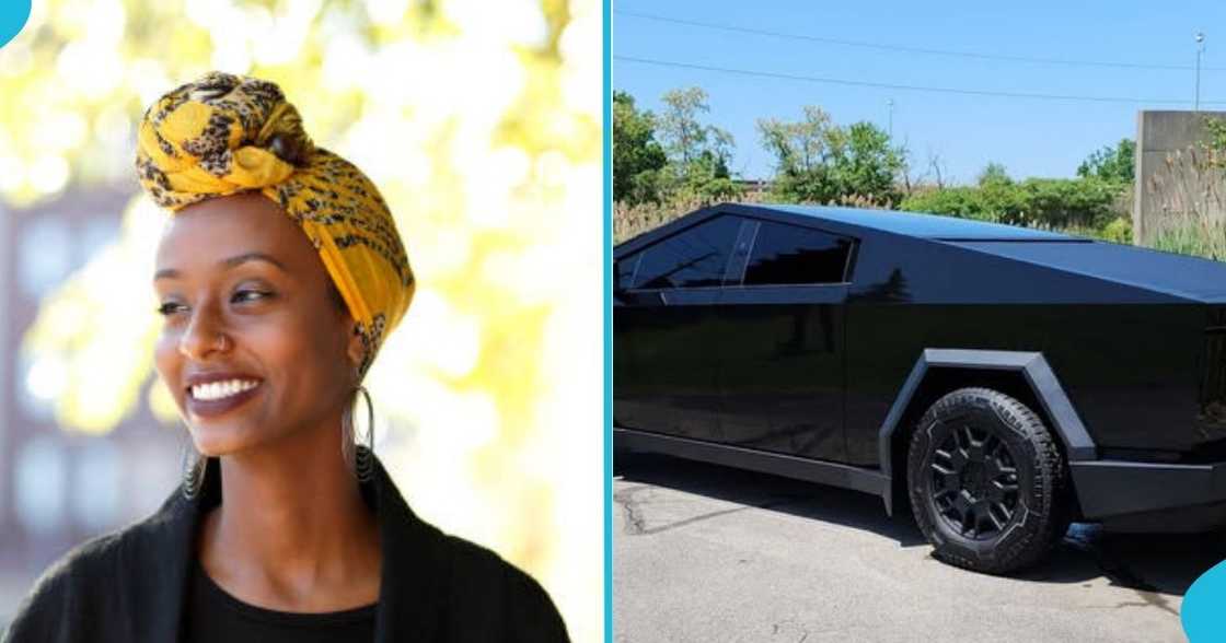 Ghanian businesswoman, Tesla Cybertruck Beast, Osei Kwame Despite, Kojo Forex, social media Ghanian businesswoman, Tesla Cybertruck Beast, Osei Kwame Despite, Kojo Forex, social media