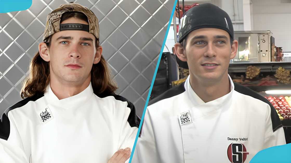 Danny Veltri in his white chef uniforms Danny Veltri in his white chef uniforms