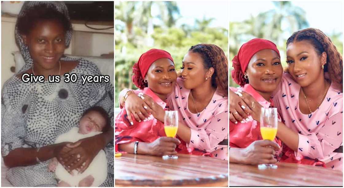 Photo of Hajia4Real and her mother.