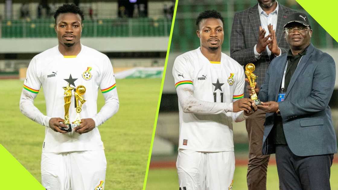 Jerry Afriyie receives awards as Best Player and Golden Boot winner. Jerry Afriyie receives awards as Best Player and Golden Boot winner.