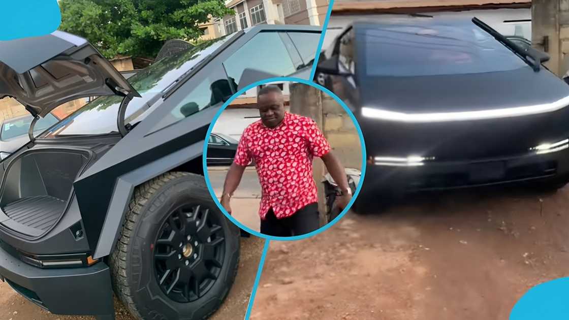Rich, Ghanaian Man, Tesla Cybertruck, Mechanic, Luxury Vehicle Rich, Ghanaian Man, Tesla Cybertruck, Mechanic, Luxury Vehicle