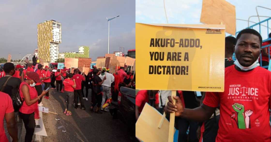 Akufo-Addo is a dictator; NDC supporters lash Prez. on 'March For Justice' demo