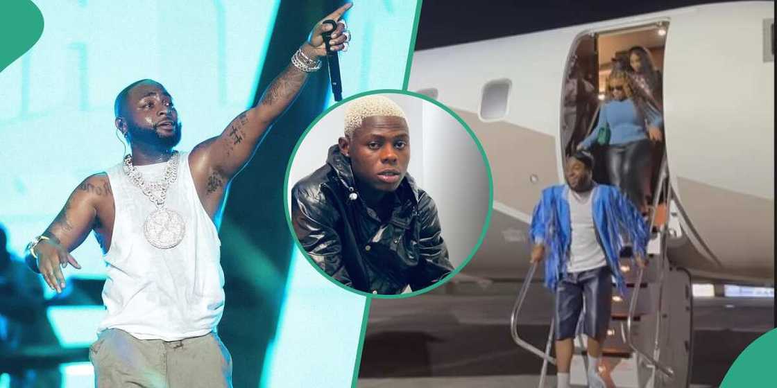 Davido arrives Lagos