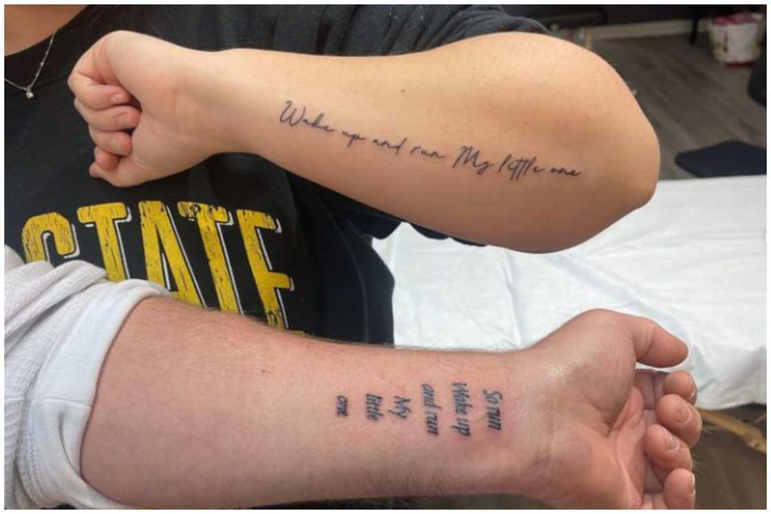 Mom and son tattoos