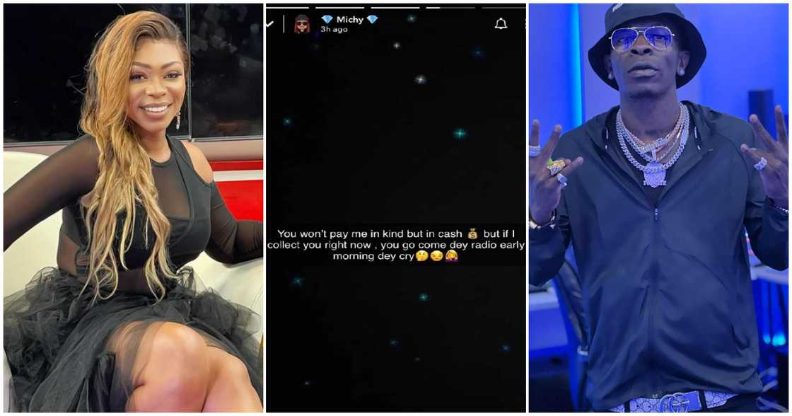 Michy and Shatta Wale. Michy and Shatta Wale.