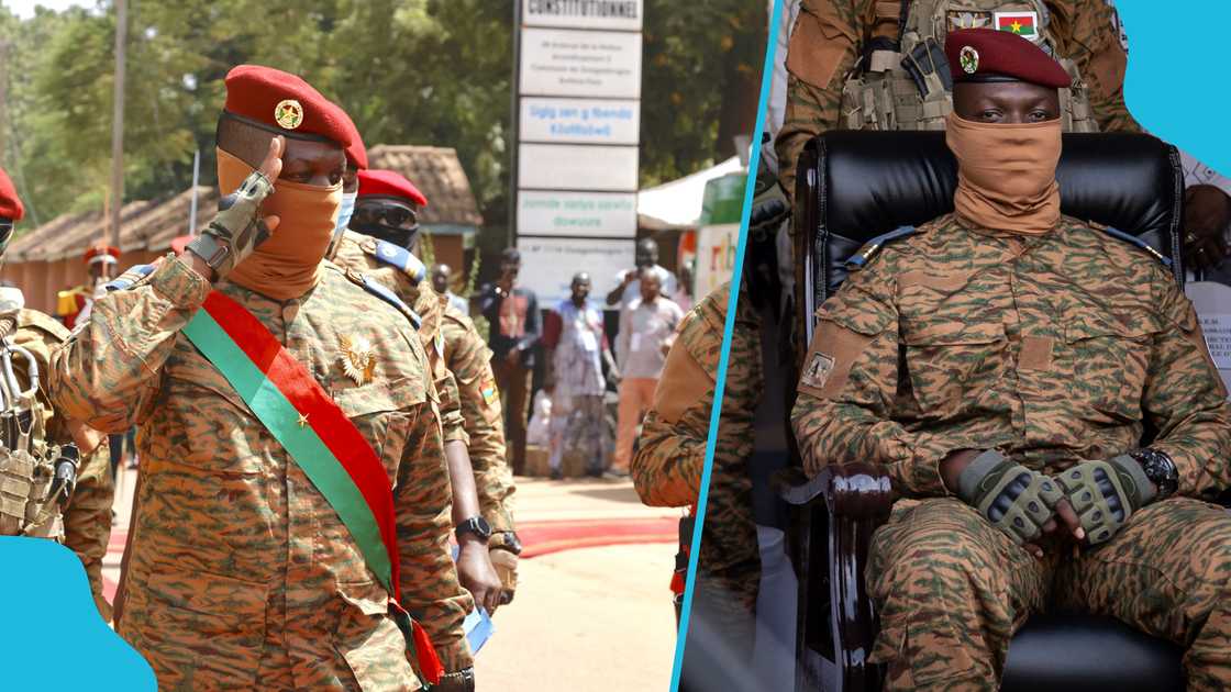 Burkina Faso's military leader Captain Ibrahim Traore bagged three goals against a selected group of African greats. Burkina Faso's military leader Captain Ibrahim Traore bagged three goals against a selected group of African greats.