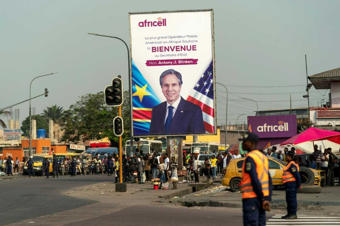 Blinken was speaking in the Congolese capital Kinshasa, where he arrived on Tuesday Blinken was speaking in the Congolese capital Kinshasa, where he arrived on Tuesday