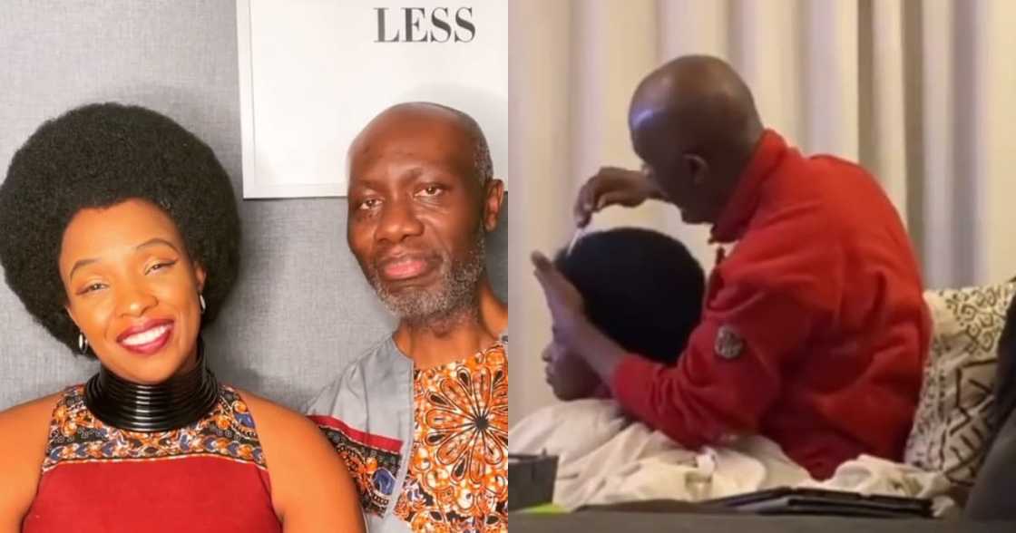 Loving UK husband has faithfully combed wife's glowing afro for 23 years Loving UK husband has faithfully combed wife's glowing afro for 23 years