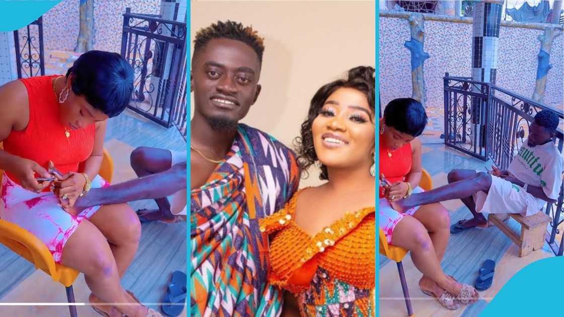 Lil Win, Ghanaian musician, videos, viral songs, Maame Serwaa, pedicure