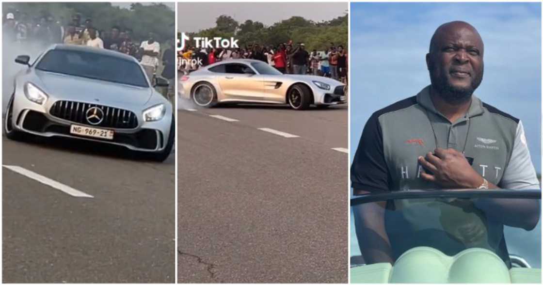 Ibrahim Mahama shows off his drifting skills. Ibrahim Mahama shows off his drifting skills.