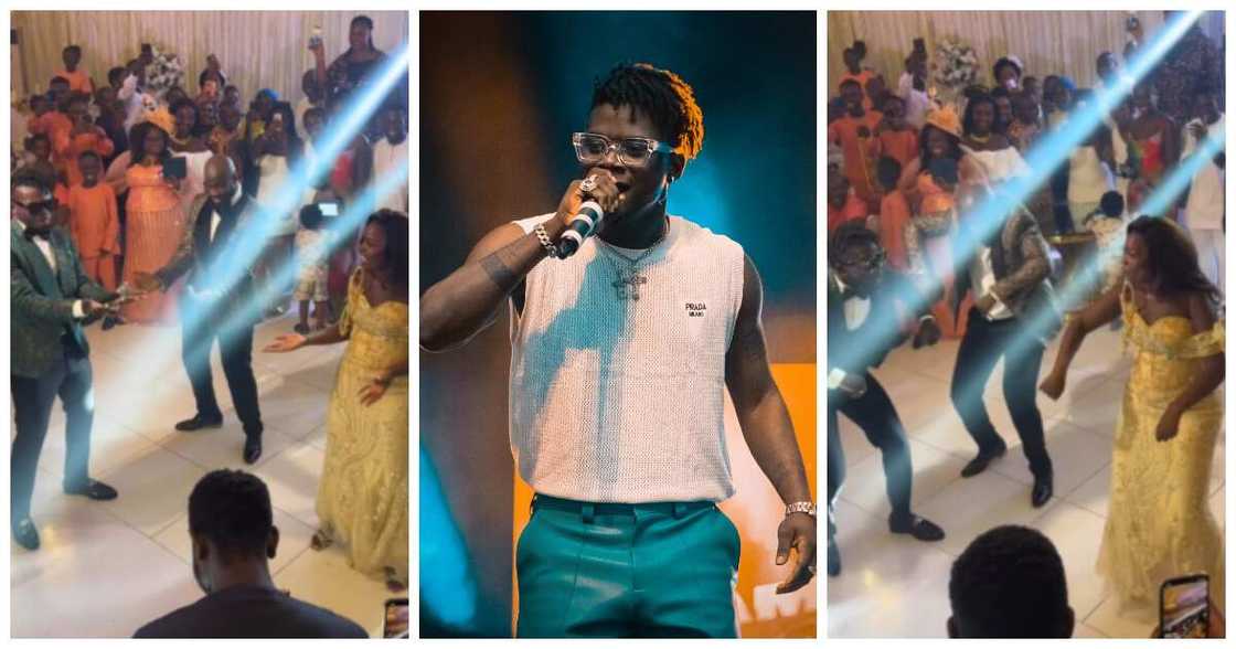 Kuami Eugene entertains wedding couple