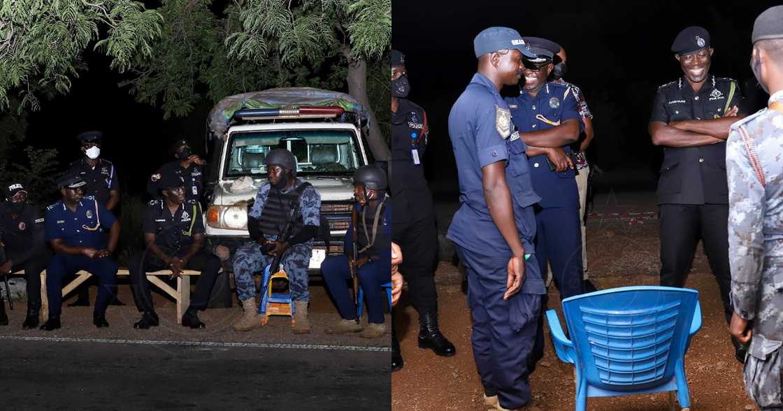 Dampare visits night Police Patrol team on Walewale-Bolgatanga road