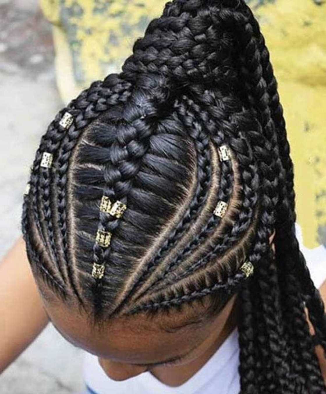 Ghana braids ponytail styles