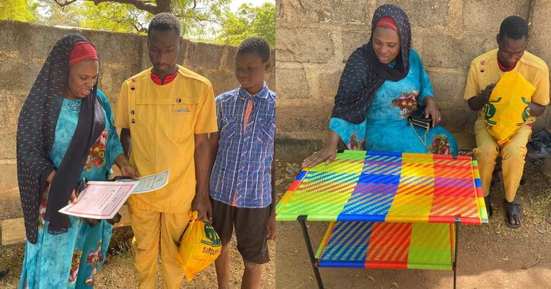 Meet 26-year-old visually impaired Ghanaian who creates beds, chairs & more out of thread Meet 26-year-old visually impaired Ghanaian who creates beds, chairs & more out of thread