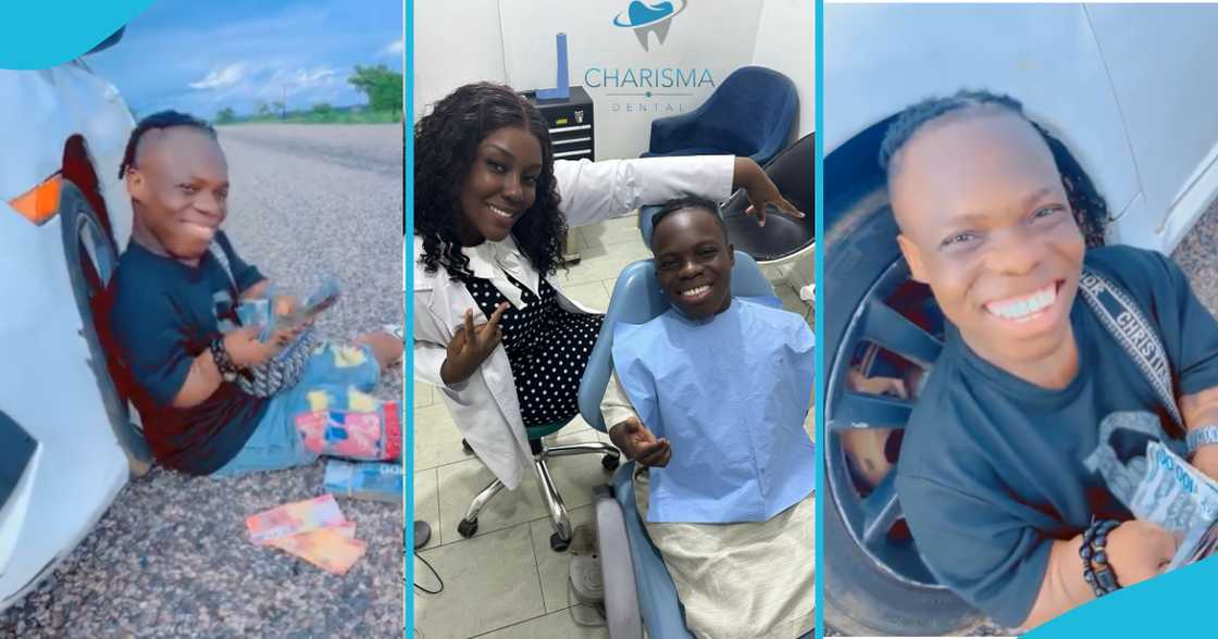 Shatta Bandle smiles and shows off new teeth as he counts money in video Shatta Bandle smiles and shows off new teeth as he counts money in video