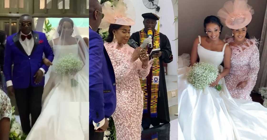 Serwaa: Wife of Ernest Ofori Sarpong pops up at their daughter Cindy's wedding
