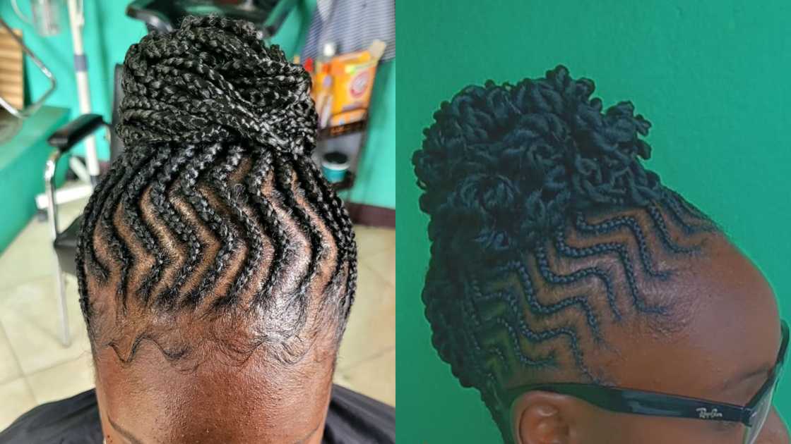 Shuku hairstyle with attachment Shuku hairstyle with attachment