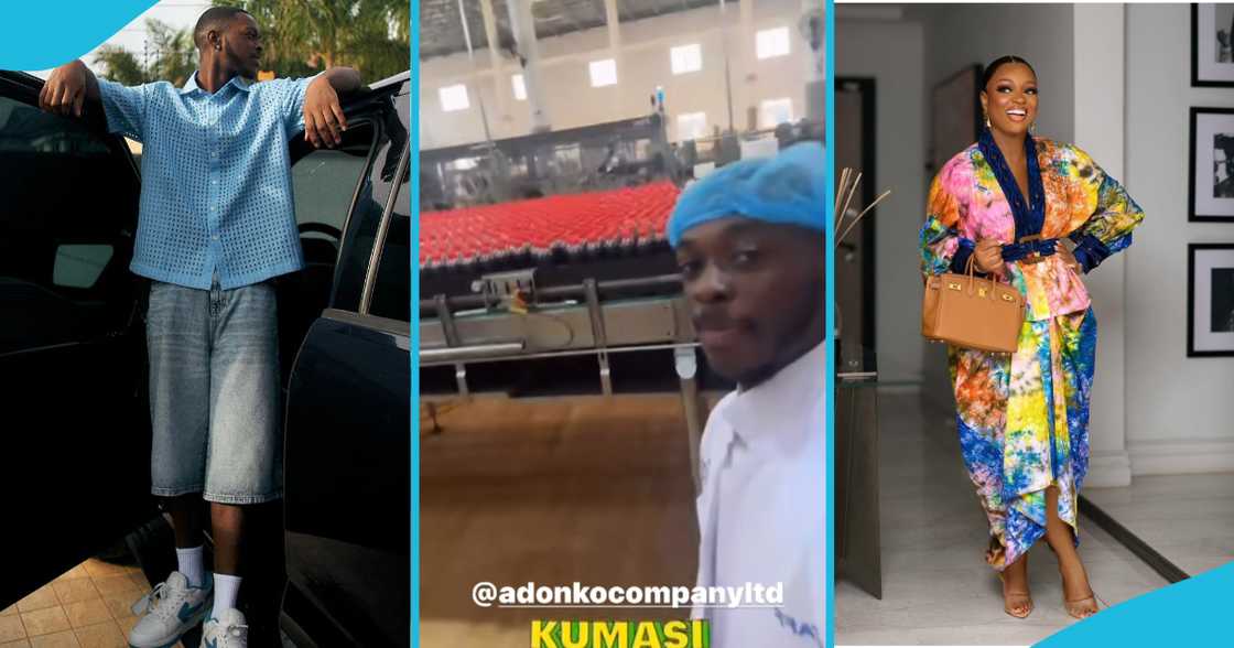 Jackie Appiah's son gets an exclusive tour of Adonko's distillery Jackie Appiah's son gets an exclusive tour of Adonko's distillery