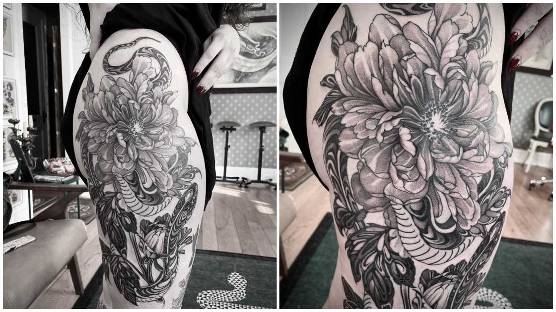 thigh tattoo thigh tattoo