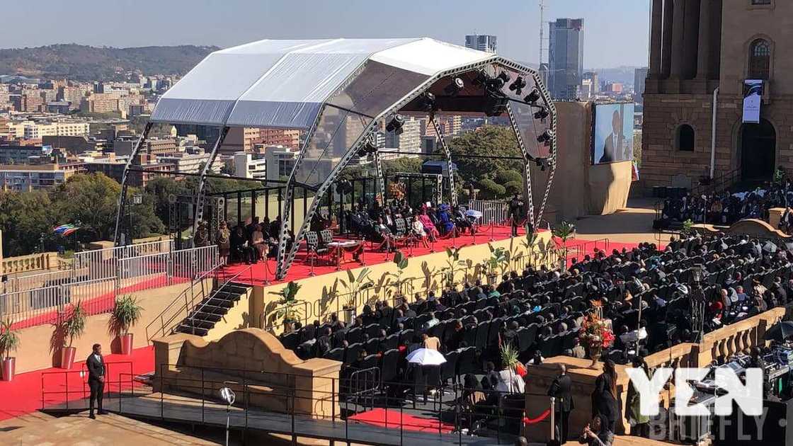 President Cyril Rampahosa is sworn in as the president of South Africa on Wednesday, 19 June at the Union Buildings in Tshwane