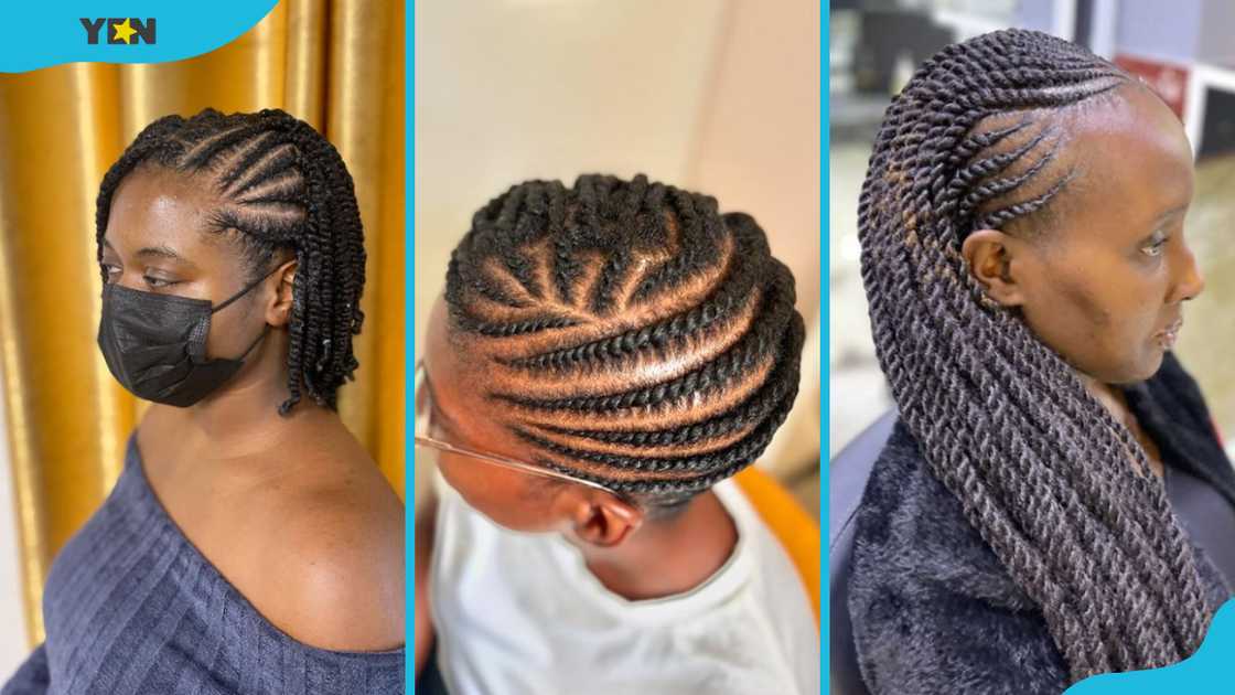 Natural hair cornrow twist ideas