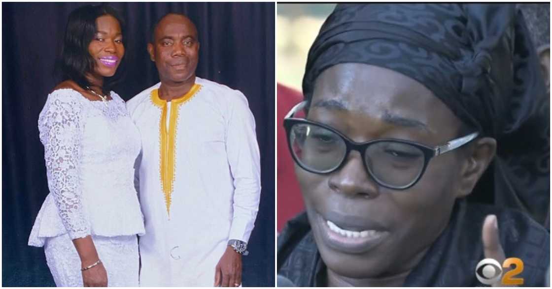 Wife of late Ghanaian taxi driver who was killed mourns him. Wife of late Ghanaian taxi driver who was killed mourns him.
