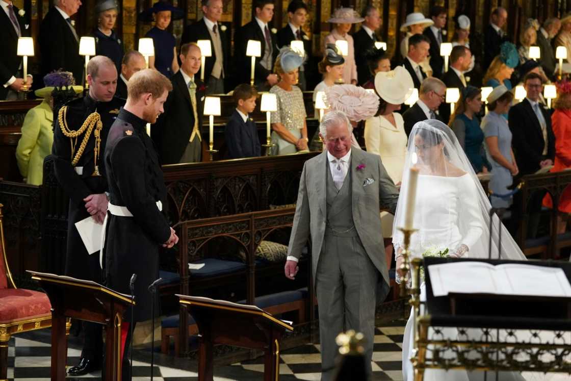 Charles walked Harry's fiancee Meghan Markle down the aisle in 2018