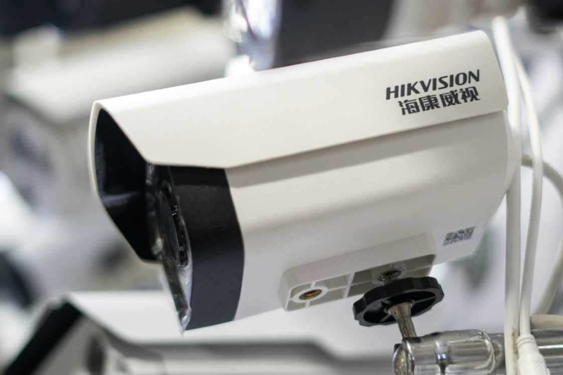 The US banned the importation of surveillance equipment made by Hikvision, seen here, and Dahua in November because it posed a 'risk' to national security