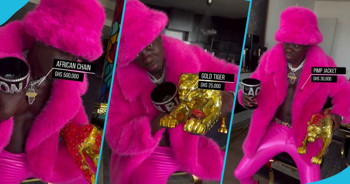 Michael Blackson shows off outfit