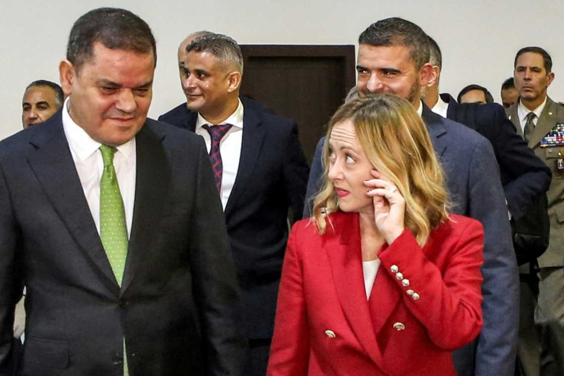 Prime Ministers Dbeibah and Meloni at the 30th Libyan-Italian Business Forum in Tripoli Prime Ministers Dbeibah and Meloni at the 30th Libyan-Italian Business Forum in Tripoli