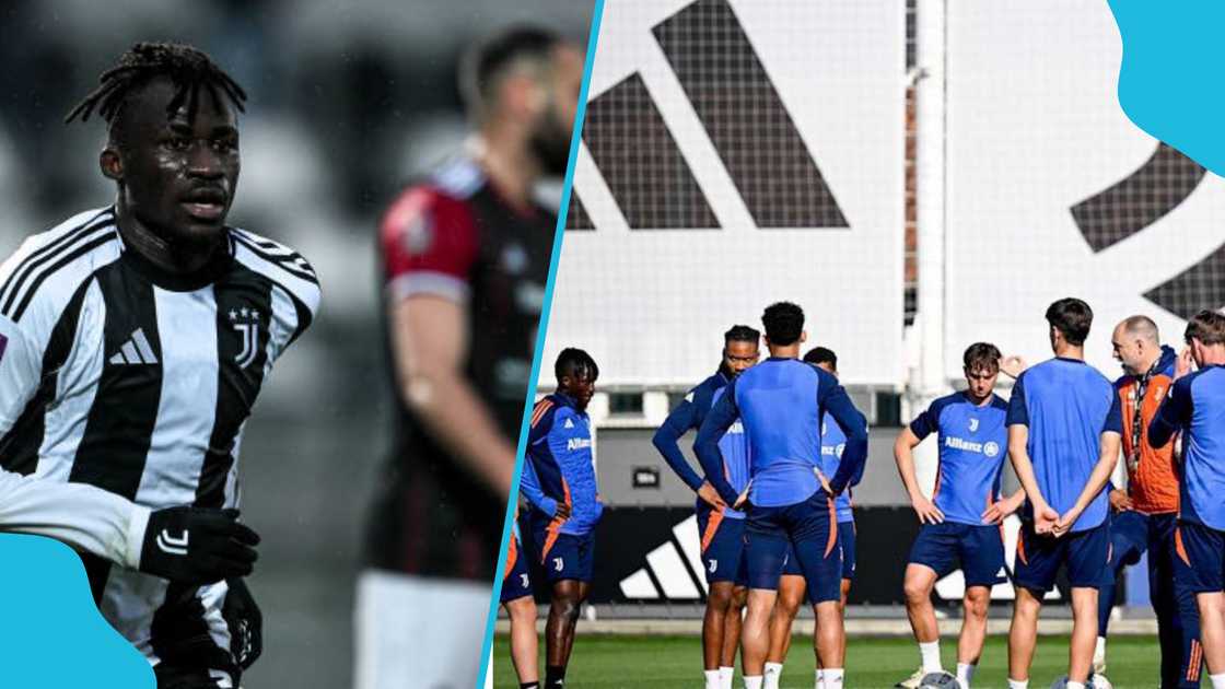 Felix Afena-Gyan trains with Juventus first team. Felix Afena-Gyan trains with Juventus first team.