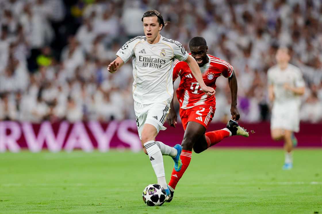 Alvaro Carreras, Real Madrid fans, Real Madrid vs Bayern Munich, Bayern beat Real Madrid, UEFA Champions League, Champions League quarter finals, Santiago Bernabeu, Allianz Arena Alvaro Carreras, Real Madrid fans, Real Madrid vs Bayern Munich, Bayern beat Real Madrid, UEFA Champions League, Champions League quarter finals, Santiago Bernabeu, Allianz Arena